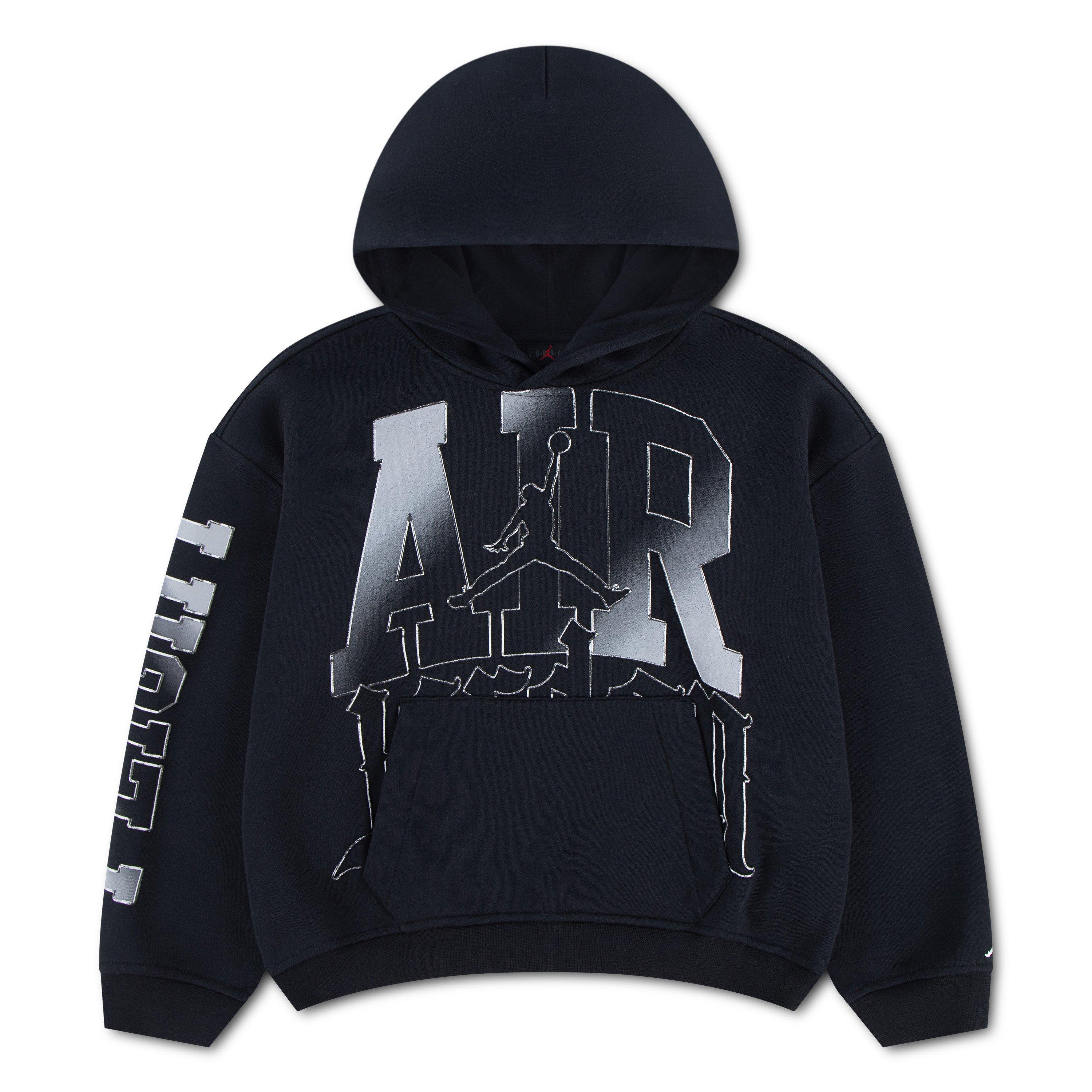 Jordan Big Boys' Shock And Ah Fleece Hoodie - BLACK